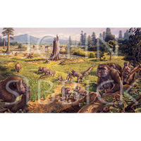 Ankarapithecus scene (c) John Sibbick