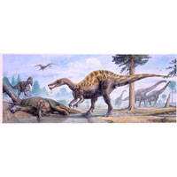 Baryonyx and Neovenator (c) John Sibbick